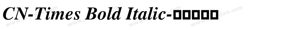 CN-Times Bold Italic字体转换